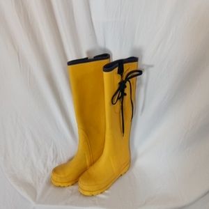 Yellow knee-high Rain Boots